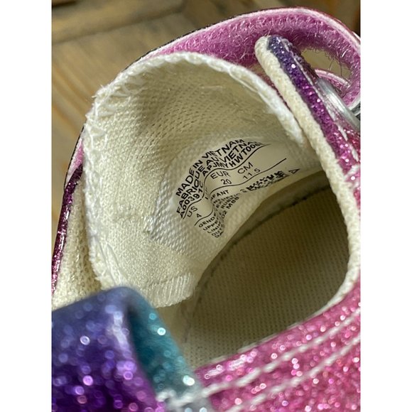 Converse Infant CTAS OX 2V AC Glitter Sneaker Size 4 Style A00391C New - Picture 5 of 8